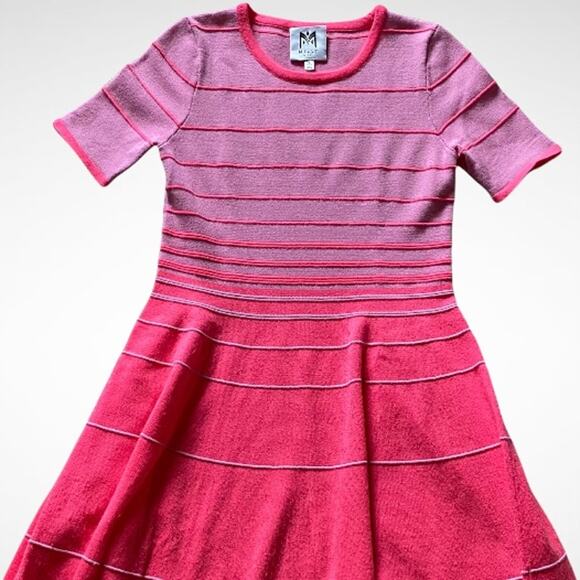 Milly Minis Striped Knit A-Line Sweater Dress Kids Sz 12 - Picture 3 of 10